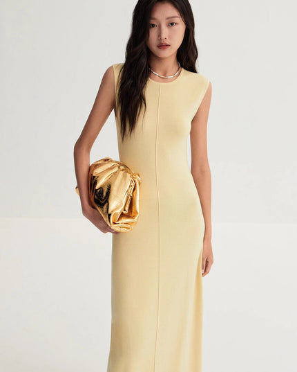 Fireladyfur Women's Merino Wool Knit Dress"Island Letters"