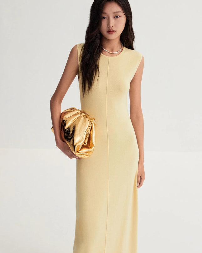 Fireladyfur Women's Merino Wool Knit Dress"Island Letters"