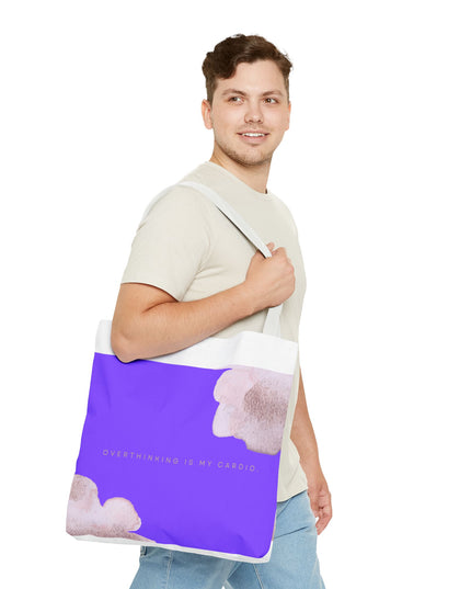 Colorful Tote Bag - 'Overthinking is my Cardio' - Fun and Functional Accessory for Students and Professionals, Gift for Birthdays and