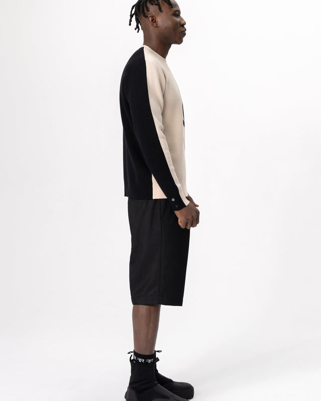 Jacquard fine knit sweater