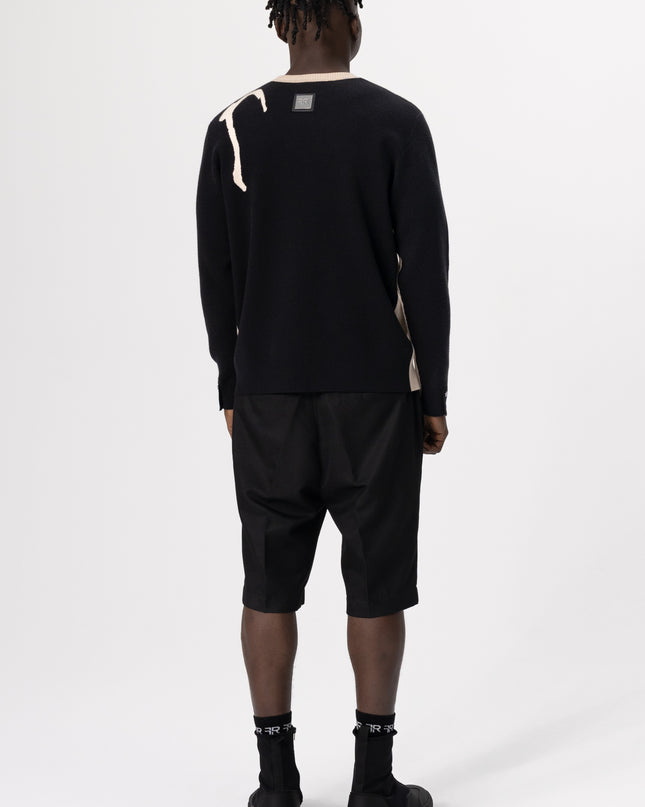 Jacquard fine knit sweater