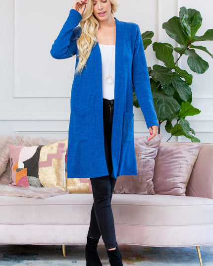 Brushed Sweater Pocket Cardigan