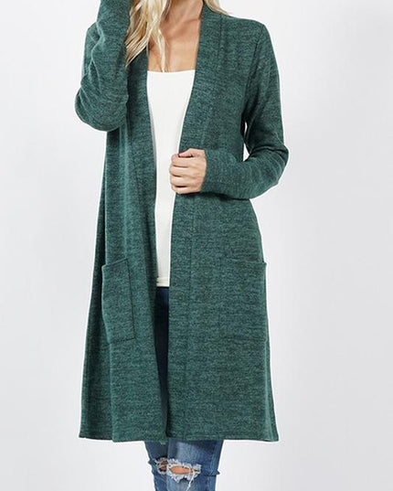 Brushed Sweater Pocket Cardigan