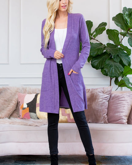Brushed Sweater Pocket Cardigan