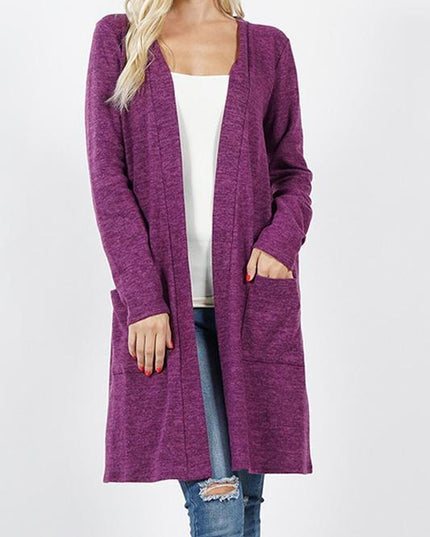 Brushed Sweater Pocket Cardigan