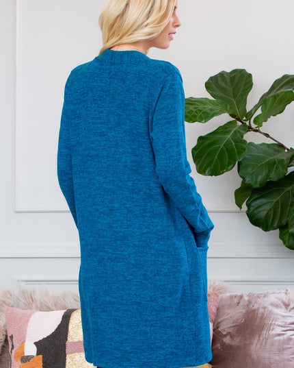 Brushed Sweater Pocket Cardigan