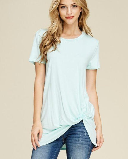 Short Sleeve Knot Tunic