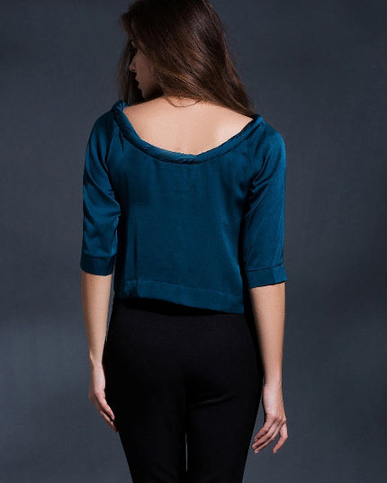 Twisted Round Neck Cropped Top