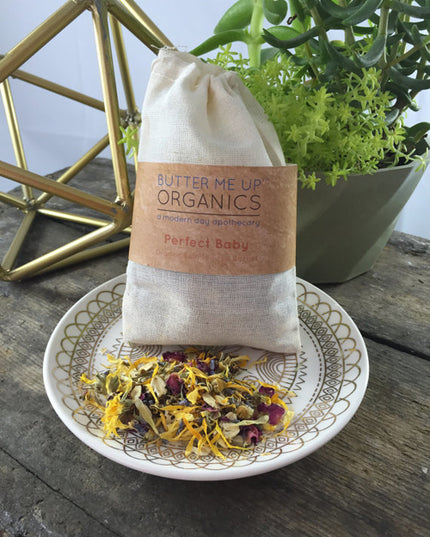Organic Calming Bath Tea for Baby & Mom | Herbal Oatmeal Soak with Lavender, Chamomile & Calendula | Vegan & Cruelty-Free