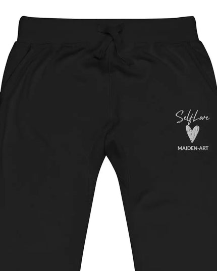 Self Love Unisex Fleece Sweatpants With Embroidery Fashion Sweatpants