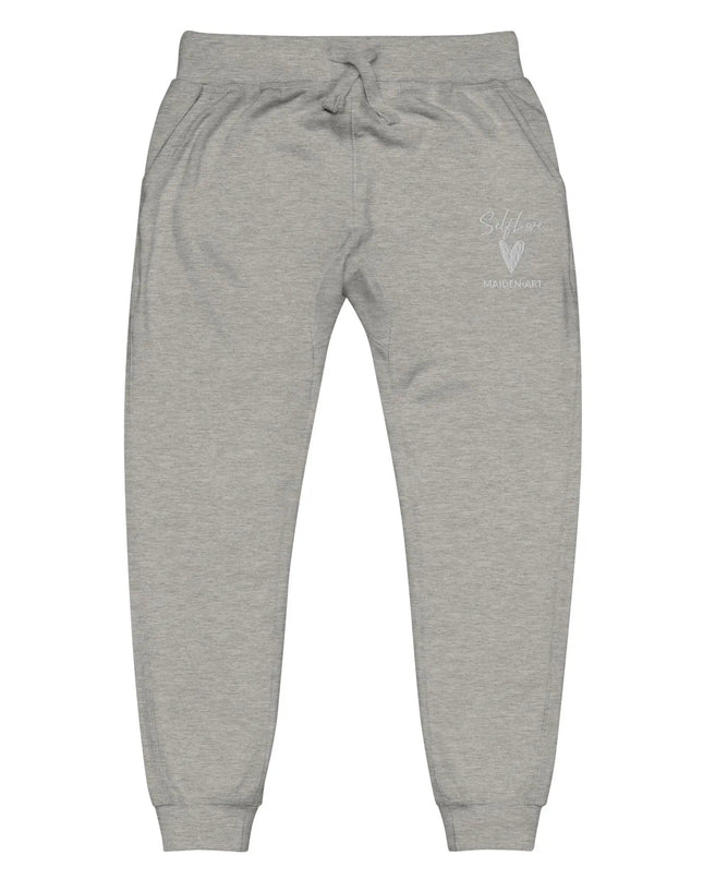 Self Love Unisex Fleece Sweatpants With Embroidery Fashion Sweatpants
