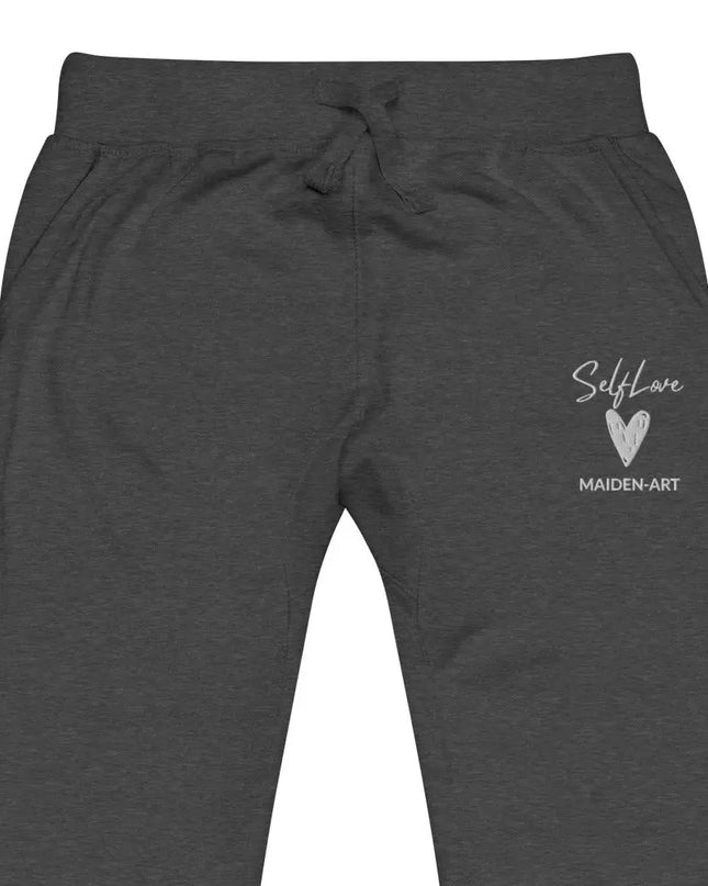 Self Love Unisex Fleece Sweatpants With Embroidery Fashion Sweatpants