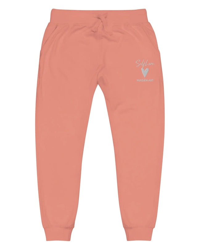 Self Love Unisex Fleece Sweatpants With Embroidery Fashion Sweatpants