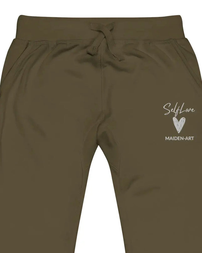 Self Love Unisex Fleece Sweatpants With Embroidery Fashion Sweatpants