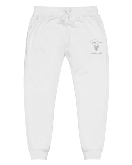 Self Love Unisex Fleece Sweatpants With Embroidery Fashion Sweatpants