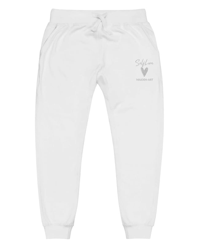 Self Love Unisex Fleece Sweatpants With Embroidery Fashion Sweatpants