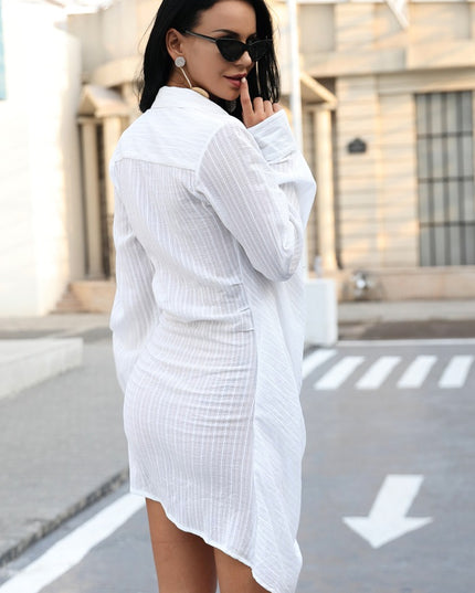 Kendra White Shirt Dress